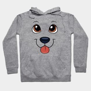 Happy Dog Face Hoodie